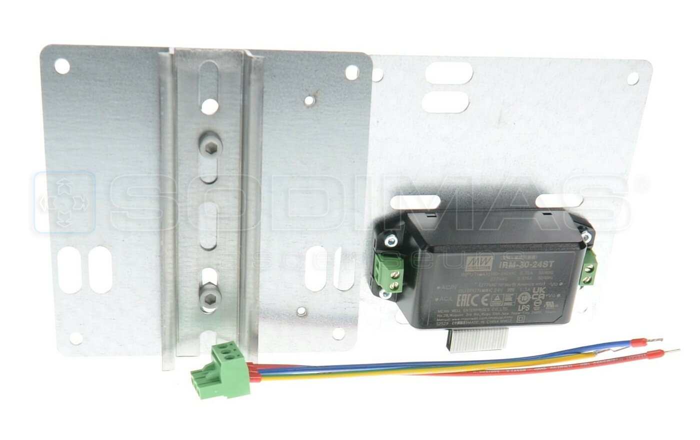 Support carte Delcon-2 avec bloc alimentation 24VDC