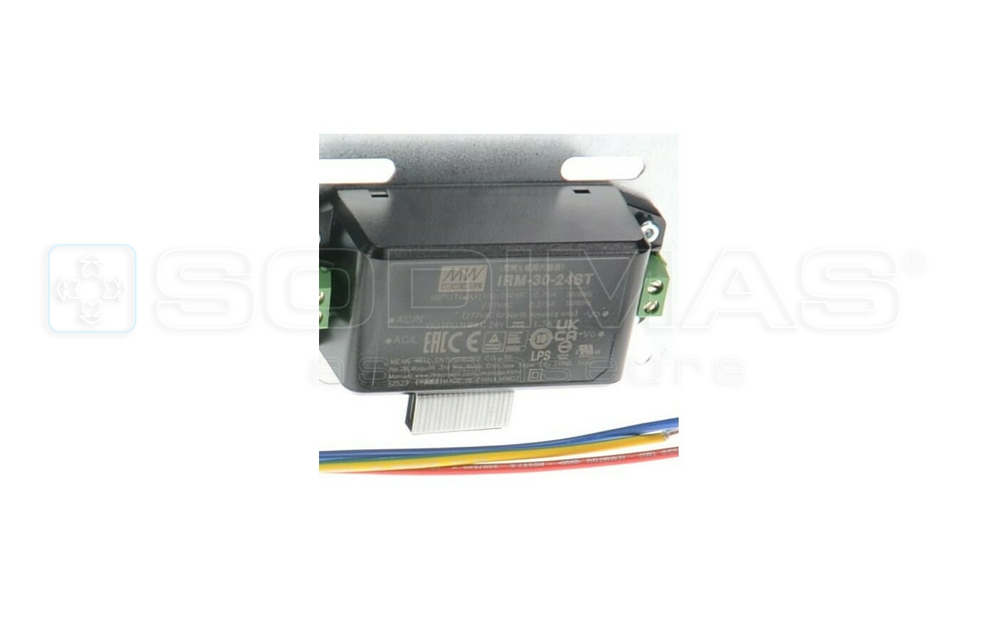 Support carte Delcon-2 avec bloc alimentation 24VDC