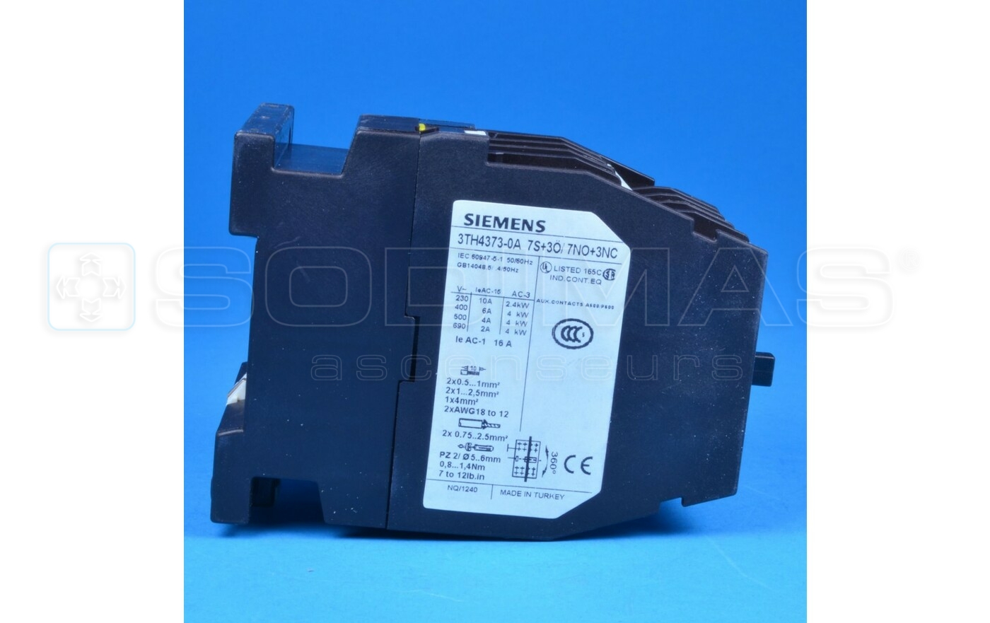 Relais Siemens 3TH43 - 110 VCA - 7NO/3NC 3TH4373 - AF0 -G0613AR731