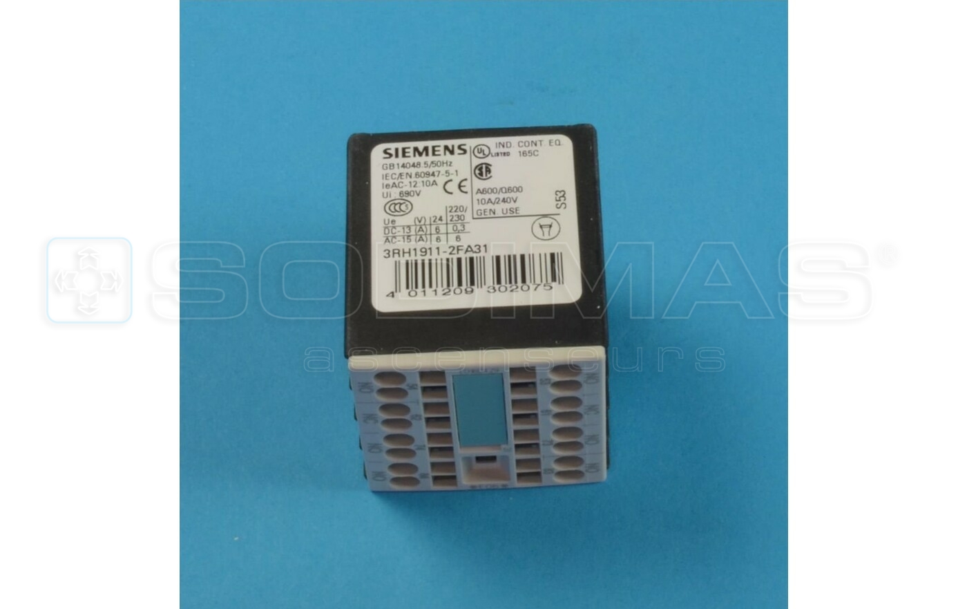 Bloc contact auxiliaire Siemens 3NO/1NF - 3RH1911 - 2FA31