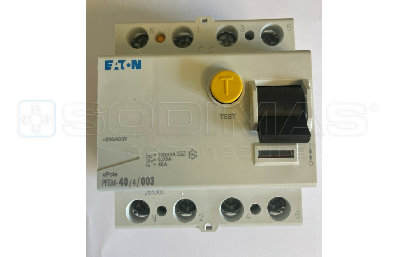 Interrupteur diff&eacute;rentiel 4P type A -1P+N 40A 30mA