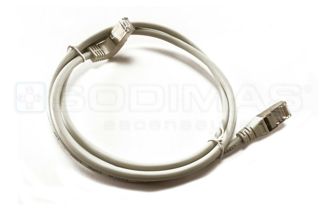 Cordon RJ45 S/FTP CAT6a LSZH 1M+coude