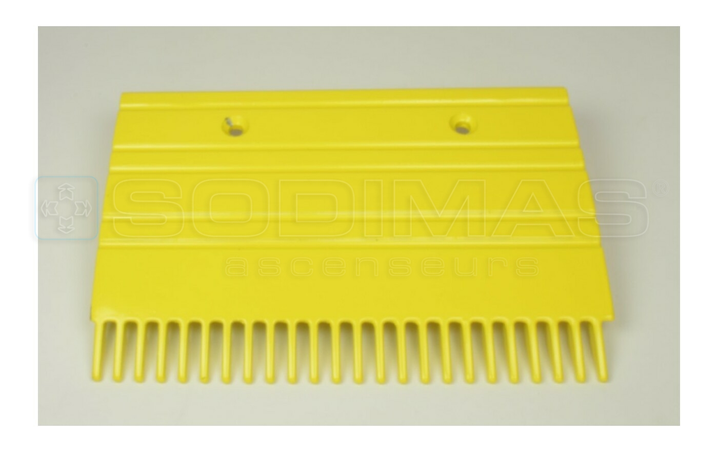 Peigne aluminium jaune droit pour escalator 506 GAA453BM14 -24 dents 206.39 mm