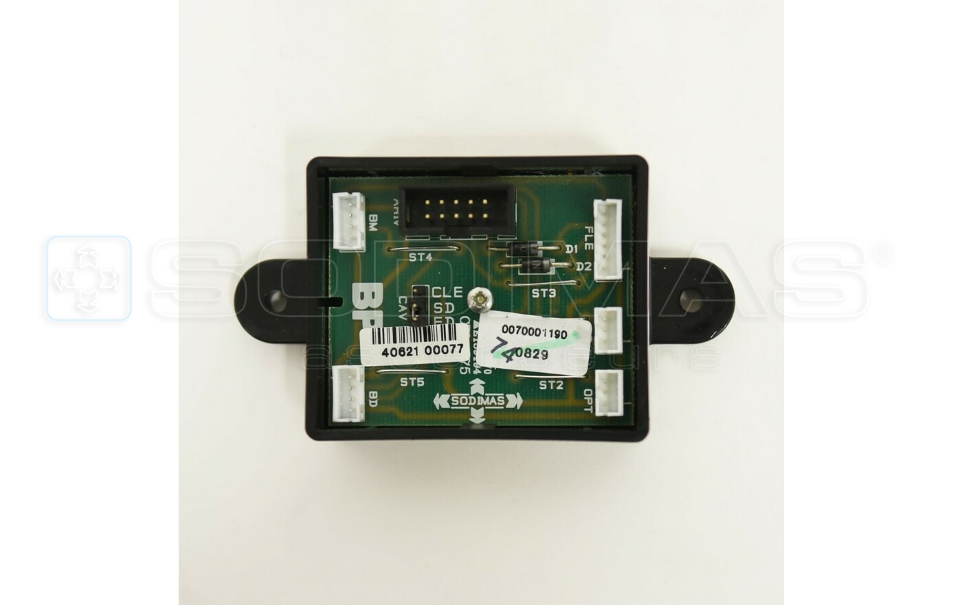 Carte bouton palier sans buzzer avec boîtier