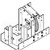 Ensemble poulie 240x2x8 mm renvoi bas 630 kg Sodiciel 3 main gauche