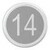 Bouton Cyntra inox brossé 14