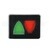 Afficheur flèches de sens multi-LED (rouge/vert) en relief avec gong intégré, sans haut-parleur