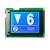 Afficheur LCD 6 pouces bleu SAF + CAN