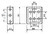 Coulisseau fil guide 56 x 48 x 23 mm 2 trous Ø 7 + 1 trou Ø 9