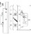 Pince porte PAX rampant 243 mm droite - ouverture vers la gauche vue du palier - ascenseur &eacute;lectrique FAA24390N1 (remplace FAA24390H1)