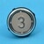 Bouton VB42 gravé 3 LED rouge 1 CONTACT NO / 1 CONTACT NC