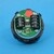 Bouton VB42 gravé 3 LED rouge 1 CONTACT NO / 1 CONTACT NC