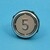 Bouton VB42 gravé 5 LED rouge 1 CONTACT NO / 1 CONTACT NC