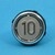 Bouton VB42 gravé 10 LED rouge 1 CONTACT NO / 1 CONTACT NC