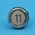Bouton VB42 gravé 11 LED rouge 1 CONTACT NO / 1 CONTACT NC