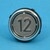 Bouton VB42 gravé 12 LED rouge 1 CONTACT NO / 1 CONTACT NC