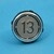 Bouton VB42 gravé 13 LED rouge 1 CONTACT NO / 1 CONTACT NC