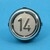 Bouton VB42 gravé 14 LED rouge 1 CONTACT NO / 1 CONTACT NC
