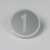Pastille KSS gravé 1 en blanc sur fond gris - compatible