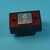 Bouton carré gravé 5 + braille LED rouge 1NO - 24 V