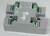 Bouton carré MAC gravé 0 + braille 24 V 1NO led bleue
