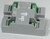 Bouton carré MAC gravé 1 + braille 24 V 1NO led bleue