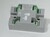 Bouton carré MAC gravé 3 + braille 24 V 1NO led bleue