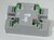 Bouton carré MAC gravé 4 + braille 24 V 1NO led bleue