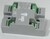 Bouton carré MAC gravé 5 + braille 24 V 1NO led bleue