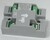 Bouton carré MAC gravé 9 + braille 24 V 1NO led bleue