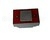 Bouton carré vierge led rouge 24V 1