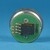 Bouton chrome lumineux vert MCS 220