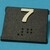 Insert gravé 7 + braille - modèle CFA
