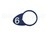 Chicklet ovale bleue gravé 6