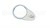 Chicklet ovale bleue gravé 8
