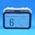Bouton type M gravé 6 - compatible