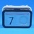 Bouton type M gravé 7 - compatible