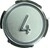 Bouton RT42 IX gravé 4 led rouge