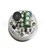 Bouton IP65 V2 noir brossé flèche monté + bip