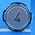 Bouton RT42 IX gravé 4 led bleue-compatible