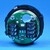 Bouton VB42 gravé 0 led bleue-compatible