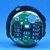Bouton VB42 gravé 6 led bleue 1 CONTACT NO / 1 CONTACT NC-compatible