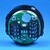 Bouton VB42 gravé 7 led bleue 1 CONTACT NO / 1 CONTACT NC-compatible