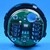 Bouton VB42 gravé 12 led bleue 1 CONTACT NO / 1 CONTACT NC-compatible