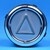 Bouton VB42 fleche montée - Led bleue-compatible