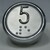 Bouton ACHILLE inox 5 led bleue 2 contacts 24 V , Bornes a vis