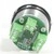 Bouton ERCOLE inox 0 led rouge 2 contacts 24 V , Bornes a vis