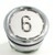 Bouton ERCOLE inox 6 led rouge 2 contacts 24 V , Bornes a vis