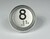 Bouton Venus XL inox 8 led bleue 1 contact 24 V , connecteur JST