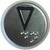 Bouton Venus gravé flèche descente led rouge 12/24 V -bornes à vis